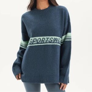 SET Active XL STUDIO KNIT CREWNECK  ZUMA Nordic Freezing Point Blue Sweater